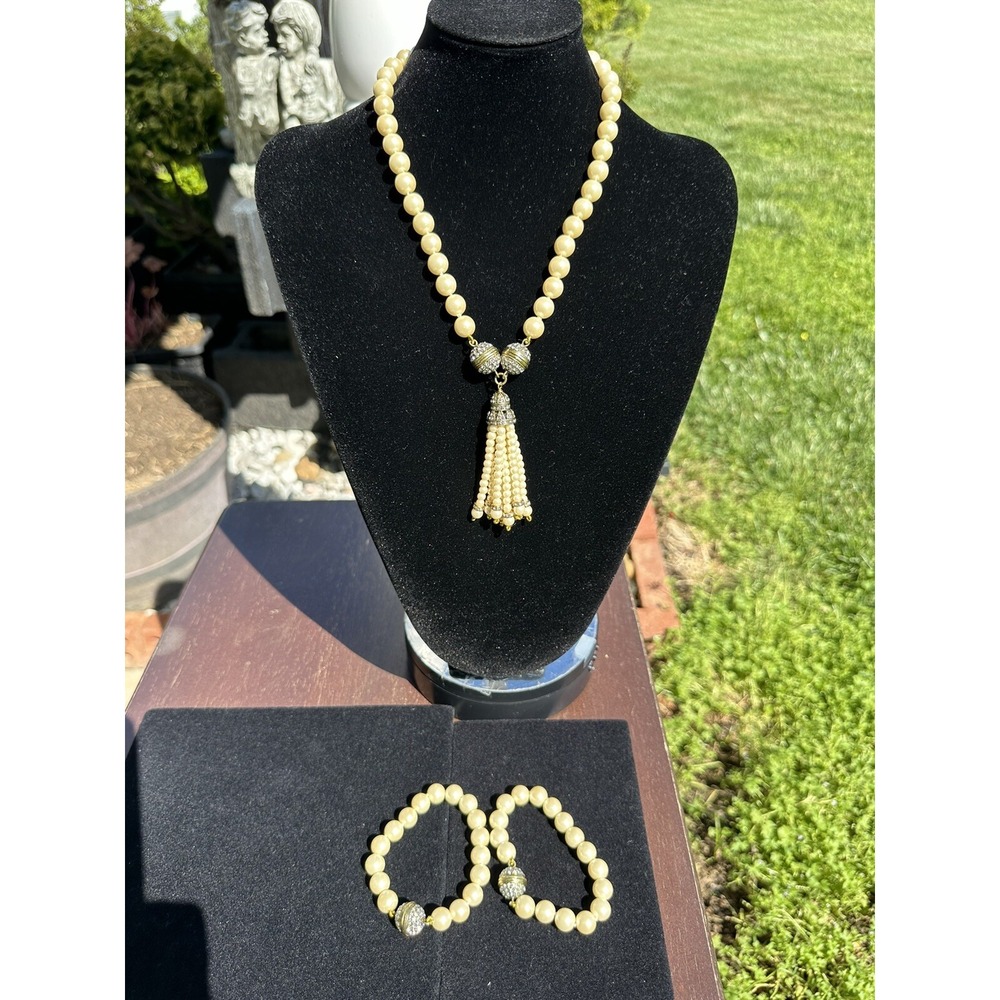 Heidi Daus "Endless‎ Possibilities" Interchangeable Beaded Necklace Combo-Cream